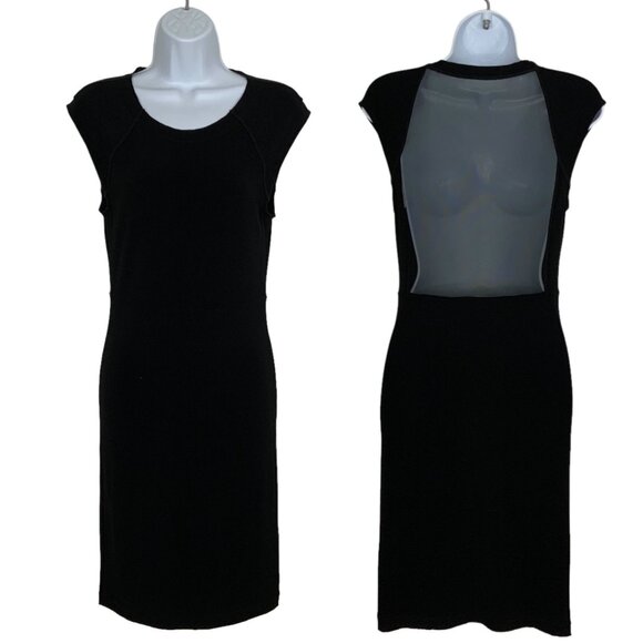 Alice + Olivia Sheer Back Dress S Black Mini ALTERED - Picture 12 of 12